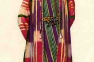 Ang mga pangunahing elemento ng Tajik folk costume Pambansang damit ng mga tao ng Tajikistan